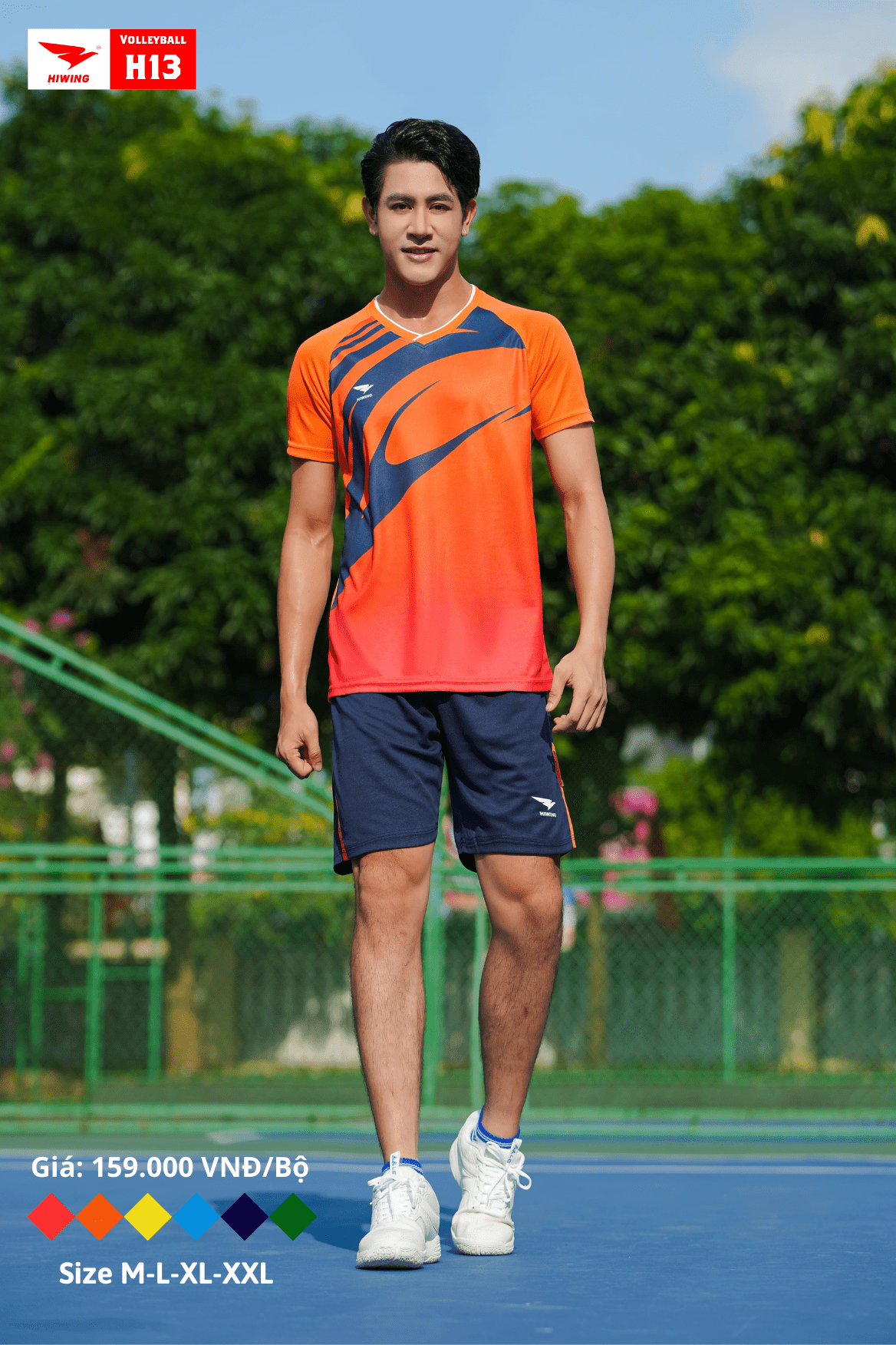 Áo bóng chuyền Nam Hiwing H13 màu Cam